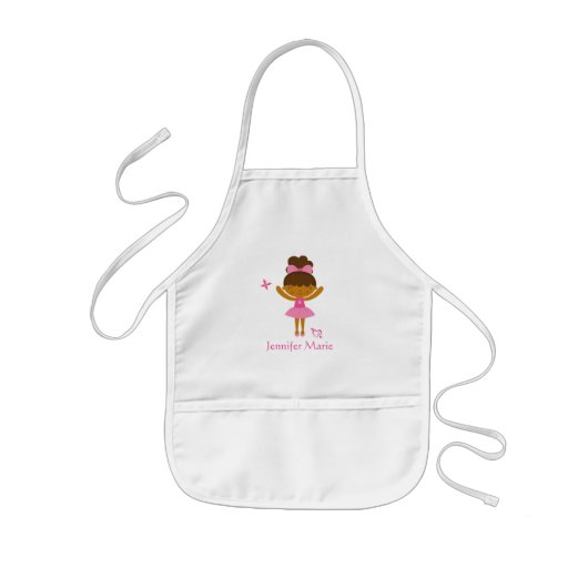 Cute personated etnische ballerina apron kinder schort (Voorkant)