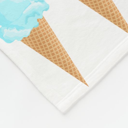 Cute Personated Ice Cream Cones Pattern Fleece Deken (Hoek)