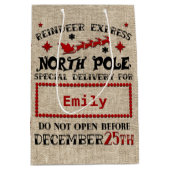 Cute Personated Official Santa Sack GIFT BAG Medium Cadeauzakje (Voorkant)