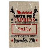 Cute Personated Official Santa Sack GIFT BAG Medium Cadeauzakje (Voorkant)