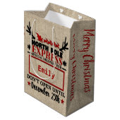 Cute Personated Official Santa Sack GIFT BAG Medium Cadeauzakje (Achterkant Gekanteld)