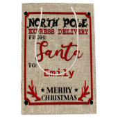 Cute Personated Official Santa Sack GIFT BAG Medium Cadeauzakje (Voorkant)