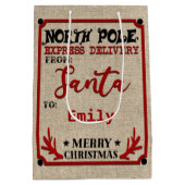 Cute Personated Official Santa Sack GIFT BAG Medium Cadeauzakje (Achterkant)