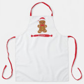 Cute Personated papa Name Gingerbrood Kerstmis Schort (Voorkant)