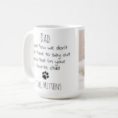 Cute Personated Pet Photo Dog Cat Dad Koffiemok (Voorkant links)