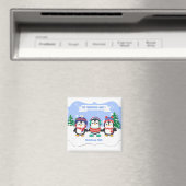Cute Personated Three Penguins Kerstmagneet Magneet (Insitu (Vaatwasser))
