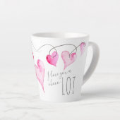 Cute Personated Valentijnsdag Coffee Lover Latte Mok (Rechterhoek)