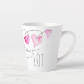 Cute Personated Valentijnsdag Coffee Lover Latte Mok (Rechts)