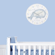 Cute Personated Waterverf Baby Whale Nautical L