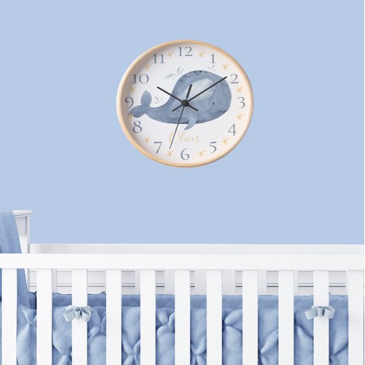 Cute Personated Waterverf Nautical Blue Whale