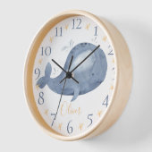 Cute Personated Waterverf Nautical Blue Whale (Hoek)