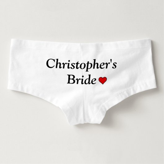 Cute Persoonlijk Ondergoed voor de Bruid Bruiloft (Achterkant)