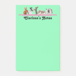 Cute Persoonlijke Bunny-schrijfmateriaal Plakkerig Post-it® Notes
