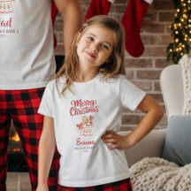 Cute Persoonlijke “Prettig Kerstfeest” Familie T-S