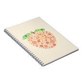 Cute Perzik Stip Design Notitieboek (Rechterzijde)