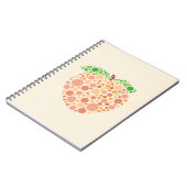 Cute Perzik Stip Design Notitieboek (Linkerzijde)