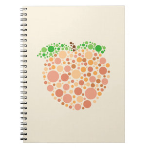 Cute Perzik Stip Design Notitieboek