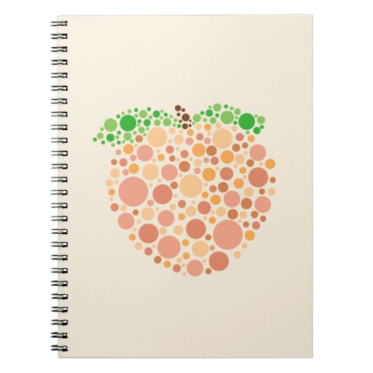Cute Perzik Stip Design Notitieboek (Voorkant)