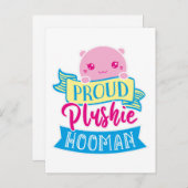 Cute Perzonalized Proud Plushie Hooman Briefkaart (Voorkant / Achterkant)