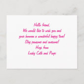 Cute Perzonalized Proud Plushie Hooman Briefkaart (Achterkant)