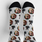 Cute Pet 2 Honden Foto Soks Sokken (Top)