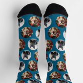 Cute Pet 2 Honden Foto Soks Sokken (Top)