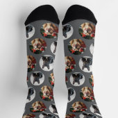 Cute Pet 2 Honden Foto Soks Sokken (Top)
