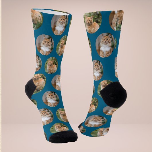 Cute Pet 2 Katten Foto Soks Sokken