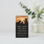 Cute Pet and Housesitting Dog Cat Visitekaartje (Staand voorkant)