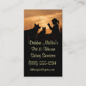 Cute Pet and Housesitting Dog Cat Visitekaartje (Voorkant)