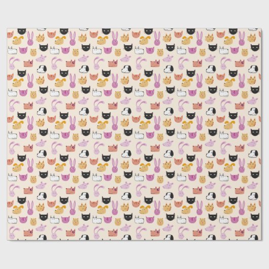 Cute Pet Animal Cadeaupapier (Vlak)