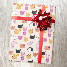 Cute Pet Animal Cadeaupapier