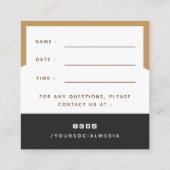 Cute Pet Appointment Reminder Salon & Spa Modern Vierkante Visitekaartje (Achterkant)