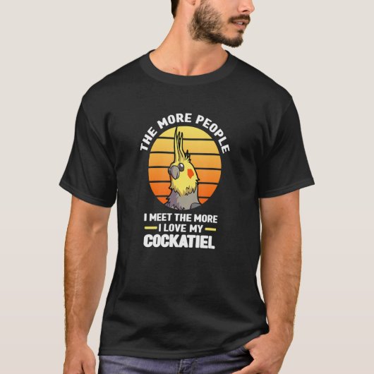 Cute Pet Bird Parrot Cockatiel T-shirt (Voorkant)