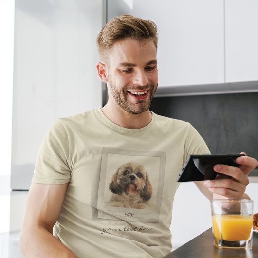 Cute Pet Birthday Foto Lijst Persoonlijke vader T-shirt