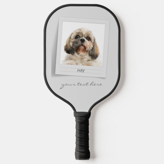 Cute Pet Birthday Photo Lijst Personalized Pickleball Paddle (Voorkant)