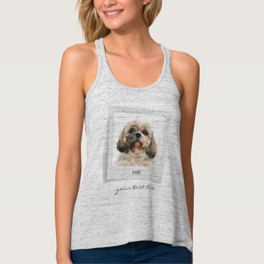 Cute Pet Birthday Photo Lijst Personalized Tanktop (Voorkant)