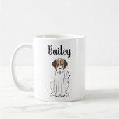Cute Pet Brown Fluffy Dog Whimsical Custom Koffiemok (Links)
