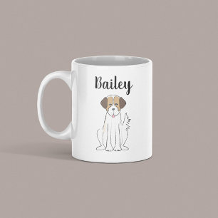 Cute Pet Brown Fluffy Dog Whimsical Custom Koffiemok