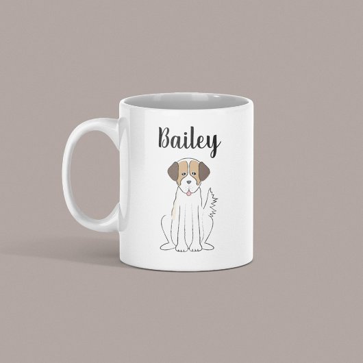 Cute Pet Brown Fluffy Dog Whimsical Custom Koffiemok