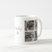Cute Pet Cat Custom 8 Photo Collage Coffee Mug Koffiemok (Voorkant rechts)