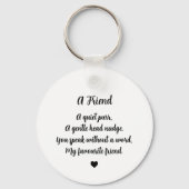 Cute Pet Cat Photo Quote Sleutelhanger (Achterkant)