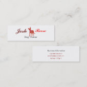 Cute Pet Chihuahua Waterverf Puppy Pug Mini Visitekaartje (Voorkant / Achterkant)