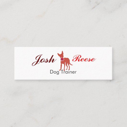 Cute Pet Chihuahua Waterverf Puppy Pug Mini Visitekaartje (Voorkant)