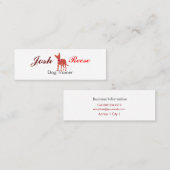 Cute Pet Chihuahua Waterverf Puppy Pug Mini Visitekaartje (Voorkant / Achterkant)