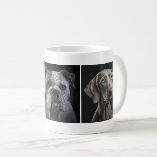 Cute Pet Dog 3 Aangepaste foto Koffiemok (Voorkant rechts)