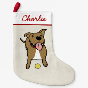 Cute Pet Dog Cartoon Big Brown Dog Mutt Lover's Kleine Kerstsok