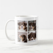 Cute Pet Dog Custom 8 Photo Collage Koffiemok (Links)
