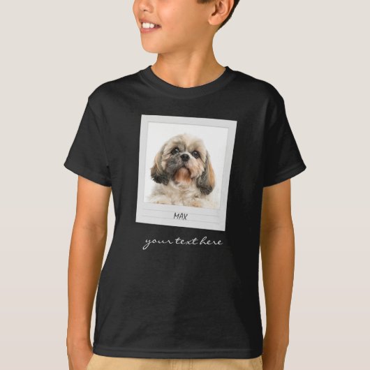 Cute Pet Dog Foto gepersonaliseerd op zaterdag T-shirt (Voorkant)