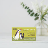 Cute Pet Dog, Kitty Cat en Bird | Dierlijke dienst Visitekaartje (Staand voorkant)